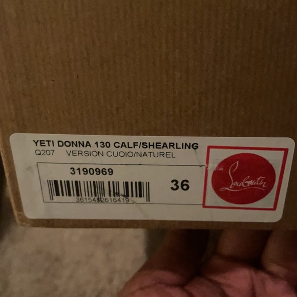 Christian Louboutin Yeti Donna 130 Shearling Fur Booties - Picture 5 of 7